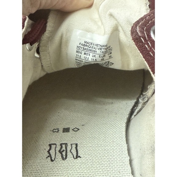 CONVERSE Chuck Taylor 70s Low Top Suede Leather Wine Men 11.5 US Unisex WO 13.5 - Picture 14 of 16